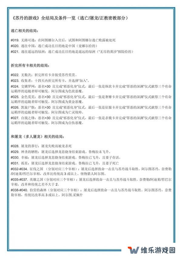 苏丹的游戏结局攻略大全 逃亡|拆卡|屠龙|路线|正教密教结局总汇