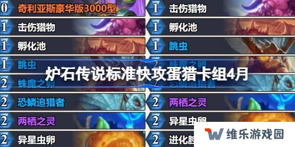 炉石传说标准快攻蛋猎卡组怎么搭配 炉石传说标准快攻蛋猎推荐4月