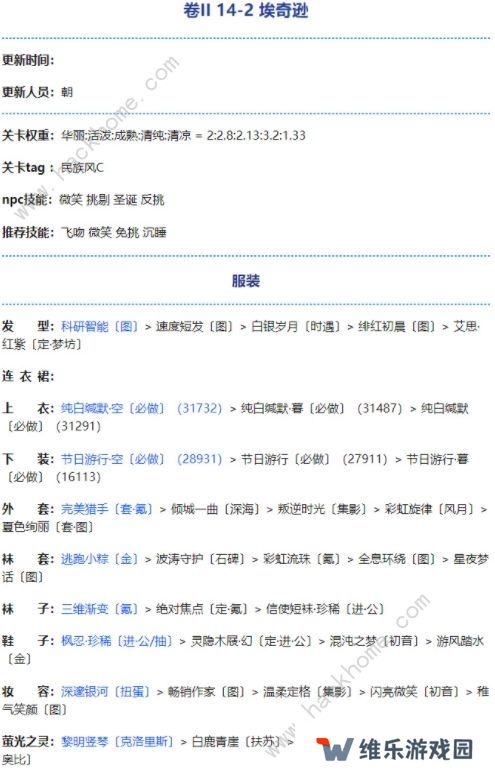 奇迹暖暖暗涌之潮攻略大全 第二卷第十四章全关卡高分搭配总汇图片2