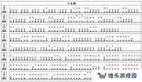 原神风物之诗琴谱千本樱简谱弹奏攻略