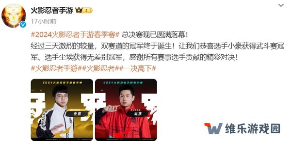 火影忍者手游2024春季赛总决赛结束 双赛道冠军诞生